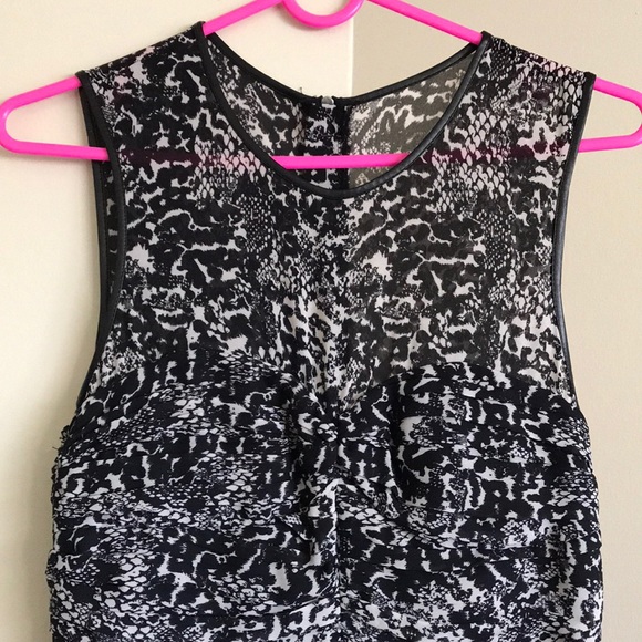 Animal Print Ruffled Cocktail Dress - Picture 2 of 7